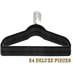 Black Velvet Cloth Hangers - 24 Pack