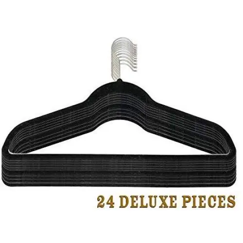 Black Velvet Cloth Hangers - 24 Pack Black Velvet Cloth Hangers - 24 Pack