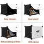 KOUSI 4 x 8-Tier Shoe Rack Shoe Tower Storage Cabinet Shoe Organizer Storage Organizer Modular Shoe Cabinet with Doors, Black