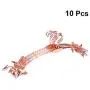 TOPBATHY 10PCS Anti-Slip Clothes Hangers Thickened Undewear Hanger Clip Hangers for Home Shop (Rose Gold)