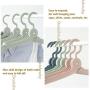 Doxishruky Travel Hangers, Pack of 6 Mini Portable Folding Travel Clothes Hangers, Non-Slip Standard Windproof Coats/Jackets/Shirts/Skirts/Socks Hangers, Clothes Drying Rack for Travel