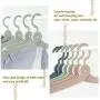 Doxishruky Travel Hangers, Pack of 6 Mini Portable Folding Travel Clothes Hangers, Non-Slip Standard Windproof Coats/Jackets/Shirts/Skirts/Socks Hangers, Clothes Drying Rack for Travel