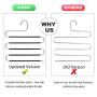 VISV Pants Hangers, Stainless Steel Non Slip S Shape Pants Hangers Trouser Hangers Space Saving Closet Storage for Trousers Jeans Shirt Scarf Tie - 5 Packs