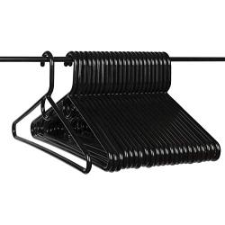 Neaties American Made Black Super Heavy Duty Plastic Hangers, Plastic Clothes Hangers Ideal for Everyday Use, Clothing Standard Hangers, 24pk