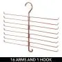 mDesign Metal Closet Rod Hanging Accessory Storage Organizer Rack for Scarves, Ties, Yoga Pants, Leggings, Tank Tops - Snag Free, Geometric Design, 16 Arms/1 Hook - 2 Pack - Rose Gold mDesign Metal Closet Rod Hanging Accessory Storage Organizer Rack for Scarves, Ties, Yoga Pants, Leggings, Tank Tops - Snag Free, Geometric Design, 16 Arms/1 Hook - 2 Pack - Rose Gold