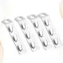 TOPBATHY 4pcs Cascading Clothes Hangers Space Saving Multi Layer Hooks Connection Folding Storage Clothes Rack Hanger