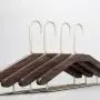 KIPB Clothes Hanger Black Walnut Home No Trace Solid Wood Clothing Brace