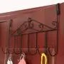 Yliquor 7 Hooks Nordic Over Door Bathroom Hanger Coat Clothes Hat Bag Towel Hanging Rack Holder for Closet Cabinet Wardrobe Entryway