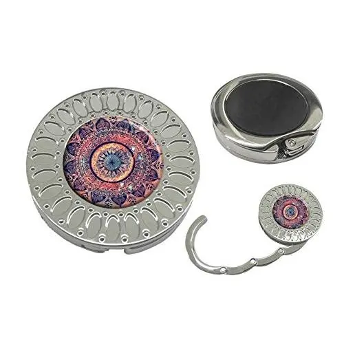 Sonva Purse Hanger Folding Handbag Hook - Mandala Table Hook Folding Bag Desk Hanger Foldable Holder Sonva Purse Hanger Folding Handbag Hook - Mandala Table Hook Folding Bag Desk Hanger Foldable Holder