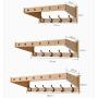 CiiBing Multifunction Coat Rack, Living Room Wall Hook Up Coat Rack Bathroom Hanger Solid Wood Coat Rack Creative Clothes Hanger 18 3078CM hat Shelves (Color : #2)