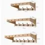 CiiBing Multifunction Coat Rack, Living Room Wall Hook Up Coat Rack Bathroom Hanger Solid Wood Coat Rack Creative Clothes Hanger 18 3078CM hat Shelves (Color : #2)