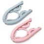 ONESWI 10 PCS Travel Hangers - Portable Folding Clothes Hangers Travel Accessories Foldable Clothes Drying Rack for Travel（Pink and Blue）
