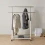 JIGUANG Clothes Hanger Coat Rack Floor Hanger Storage Wardrobe Clothing Drying Racks Porte Manteau kledingrek perchero de Pie Flower Pot Rack (Color : White)