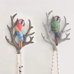 Yamalans 3D Parrot Clothes Wall Mount Coat Hook for Coat Towels Bags Door Hanger Rack for Bedroom Hallway Kitchen Decorative Home Storage 4#