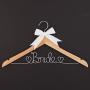 Ella Celebration Bride Wedding Dress Hanger Natural Wood, Wooden and Wire Hangers for Dresses (Natural Wood Silver Wire)