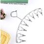 Chuiouy 3Pcs Stainless Steel Laundry Drying Rack Drip Hanger with 6/8/10 Clips Automatic Windproof Hook for Underwear Sock Glove Clothes