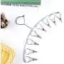 MEIYIN 3Pcs Stainless Steel Laundry Drying Rack Drip Hanger with 6/8/10 Clips Automatic Windproof Hook for Underwear Sock
