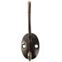 Misszone 10 PCS Dual Coat Hook Single Bronze Wall Mounted Robe Hat Clothes Towel Hanger for Bathroom Kitchen Bedroom (Bronze)
