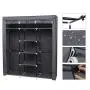 SONGMICS Portable Clothes Closet Non-Woven Fabric Wardrobe Double Rod Storage Organizer Grey 59-Inch URYG12GY SONGMICS Portable Clothes Closet Non-Woven Fabric Wardrobe Double Rod Storage Organizer Grey 59-Inch URYG12GY