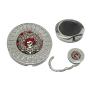 Sonva Purse Hanger Folding Handbag Hook - Skeleton with Rose Table Hook Folding Bag Desk Hanger Foldable Holder