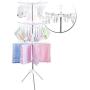 Cypress Shop Clothes Drying Rack Line Foldable Hanging Laundry Clothes Dryer Towel Hanger 3 Tiers Indoor Use Clothlines Balconies 3 Legs Retractable Folding Stand Household Home Furniture