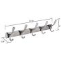 Xiaolanwelc 5 Hooks Stainless Steel Coat Hooks Wall Mounted Hangers Hat Towel Clothes Robe Hook Bathroom Storage Hanger Holder Accessories