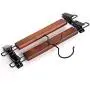 5pcs Retro Pants Skirt T-Shirt Kid Clothes Hanger Rack Organizer Solid Wood with Pant Clips for Kids Adults