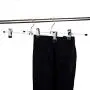 Amber Home Extra Large 15.75 (40cm) Length Metal Pants Hanger Slack Hanger for Men with Non-Slip Adjustable Clips Pack of 8 Amber Home Extra Large 15.75 (40cm) Length Metal Pants Hanger Slack Hanger for Men with Non-Slip Adjustable Clips Pack of 8