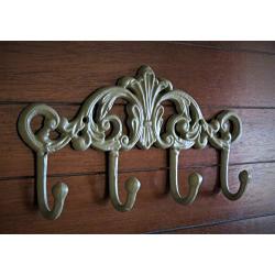 Farmhouse Style Entrance Hook Rack, Bathroom Towel Hanger, Sage Green or Pick Color, Handpainted Cast Iron