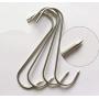 Astra Gourmet 6" Meat Hooks S-Hook Stainless Steel Meat Processing Butcher Hook Pot Racks S Hook Meat Hangers for Bacon Sausage Smokers - 6 Pack