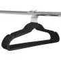 Casart Non-Slip Velvet Hangers with Indent, Perfect for Clothes, Suits and Pants, Black,100pcs