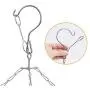 DricRoda Clip and Drip Hanger, Socks Drying Rack Laundry Hangers with 20 Clips, Stainless Steel Drip Hanger Bras Drying Rack for Baby Clothes, Underwear, Pants, Hat, Gloves (Flower)