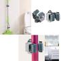 Acronde 5PCS Mop and Broom Holder Wall Mounted Garden Storage Rack Bathroom Storage Organizer Mop Hanger with 10PCS Screws