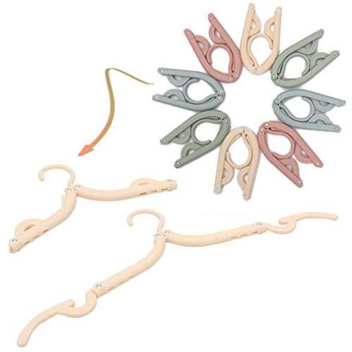 Hi Storage Travel Hangers Folding Clothes Hanger Portable Travel Hanger Accessories & Drying Rack (Colorful)