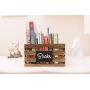 Premium Home Wooden Crates: Home Décor Wood crates for Display, Wooden Boxes for Crafts, Decorative Wooden Crate, Wood Boxes Storage Crate, Wooden Basket centerpieces for Home, Rustic Bathroom décor