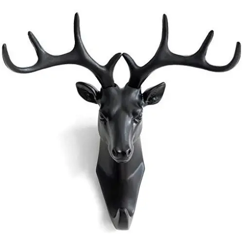 BUYITNOW Animal Head Decorative Wall Hook Single Hanger Heavy Duty Resin Hanging Coat Clothes Wall Sculptures Home Ornament BUYITNOW Animal Head Decorative Wall Hook Single Hanger Heavy Duty Resin Hanging Coat Clothes Wall Sculptures Home Ornament