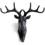 BUYITNOW Animal Head Decorative Wall Hook Single Hanger Heavy Duty Resin Hanging Coat Clothes Wall Sculptures Home Ornament