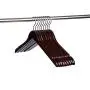 Amber Home Solid Gugertree Shirt and Dress Hangers with Chrome Hook 10 Pack (Walnut)