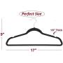 Premium Velvet Hangers - Strong and Durable Clothes Hangers - Ultra Soft, Thin, and Nonslip - for Dress and Suit - Hold Up to 10 Lbs - 360 Degree Chrome Swivel Hook, Black - 48 Pack