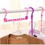 5-Hole Space Saving Plastic Clothes Hanger Magic Hanger Space Saving Hanger Wonder Closet Organizer Multi-Port Hook 10pcs Random Color