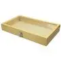 Mooca Natural Wood Glass Top Jewelry Display Case Accessories Storage Boxes with Metal Clasp, Wooden Jewelry Tray for Collectibles, Home Organization, Natural Wood Color Mooca Natural Wood Glass Top Jewelry Display Case Accessories Storage Boxes with Metal Clasp, Wooden Jewelry Tray for Collectibles, Home Organization, Natural Wood Color