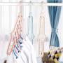 Dsxnklnd 5Pcs 360 Rotation Multifunction Space Saving 9-Hole Magic Clothes Hanger Closet Hanger with Hook