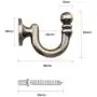 Jili Online 2 Pieces Metal Curtain Tieback Hooks Wall Door Clothes Hats Hangers - Bronze, 38x30x16mm