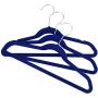 TQVAI 30 Pack Kids Velvet Hangers Non Slip Space Saver with 16-PCS Clothes Size Dividers and Pen - Navy Blue