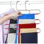 HuaQi S Shape Clothes Pants Hangers Non Slip Closet Storage Organizer Multi Space Saving Hanger for Pants Jeans Belt Tie Scarf Legging (6pcs Rose) HuaQi S Shape Clothes Pants Hangers Non Slip Closet Storage Organizer Multi Space Saving Hanger for Pants Jeans Belt Tie Scarf Legging (6pcs Rose)
