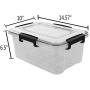 Fiaze 2-Pack 10 L Clear Latch Boxes with Lid, Plastic Storage Box