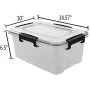 Fiaze 2-Pack 10 L Clear Latch Boxes with Lid, Plastic Storage Box Fiaze 2-Pack 10 L Clear Latch Boxes with Lid, Plastic Storage Box