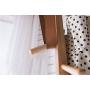 Bedroom Floor Solid Wooden Coat Rack Door Clothes Hanger Living Room Vertical Wooden Clothes Rack (Color : Walnut Color)