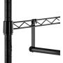 AmazonBasics Double Hanging Rod Garment Rolling Closet Organizer Rack, Black