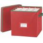 Christmas Ornament Storage Boxes with Lid - Store up to 64 Christmas Ornaments and Holiday Decor, a Storage Cube and Christmas Boxes Container to Preserve Holiday Decorations ? Durable 600D Material